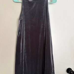 Elegant Gray Velvet Dress